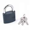 Candado de hierro barnizado azul con llave - Cadenas a precios de mayorista