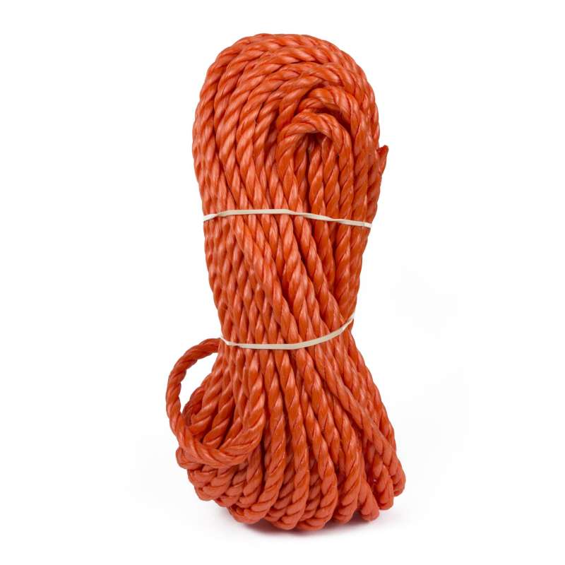 Corde 8 mm x 20 m pli orange - corde à prix grossiste