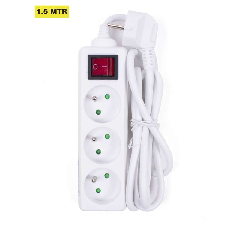3-Wege-Verlängerung mit Schalter 1,5 m zu Großhandelspreisen - Verlängerungskabel zu Großhandelspreisen