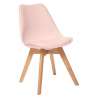 Silla plegable apilable de polipropileno rosa claro - silla de comedor a precios de mayorista