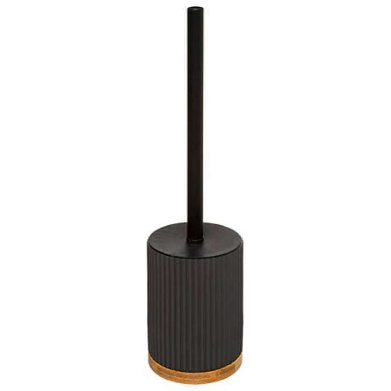 Escova de sanita moderna em poliresina preta - escova de WC a preço grossista