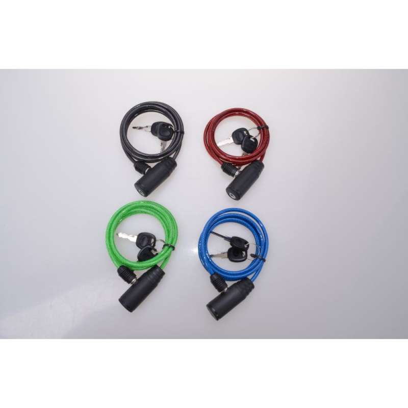 Cabo antirroubo em espiral em aço colorido - Antivol de bicicleta a preço grossista