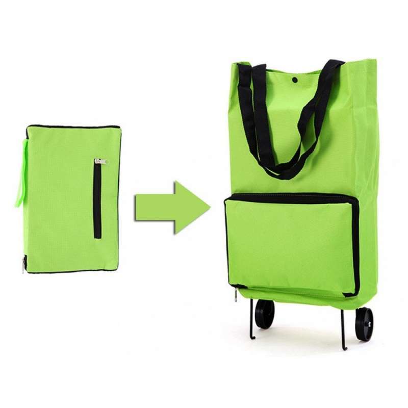 Sac shopping pliable à roulettes - Chariot de course à prix grossiste