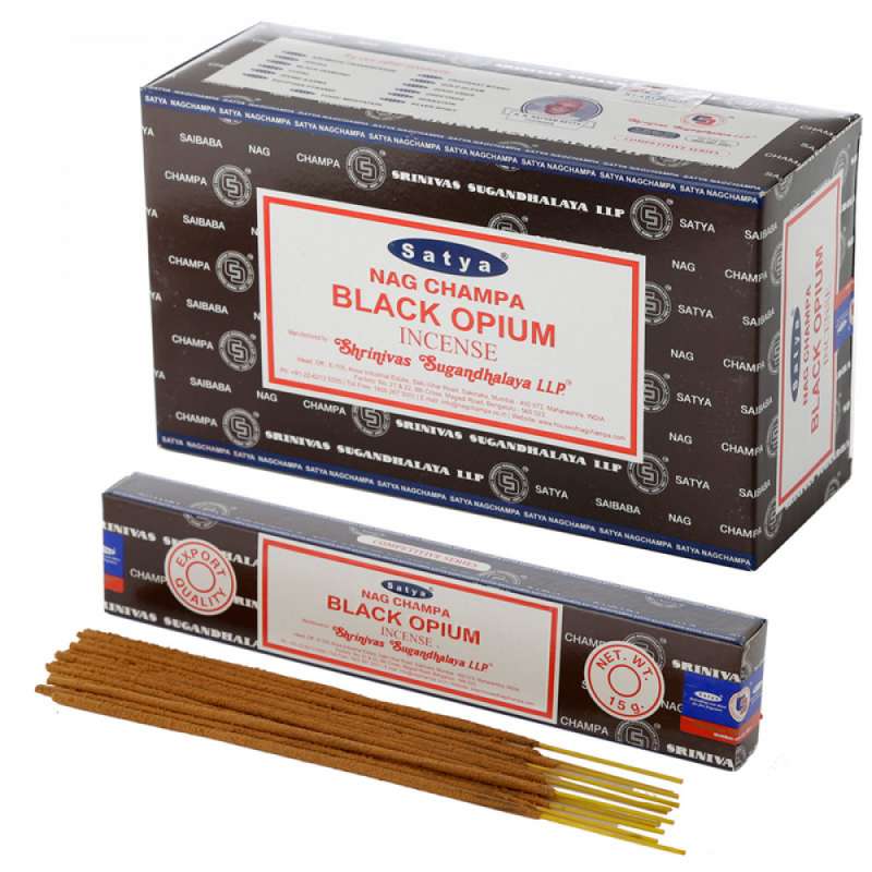 Bâtons d'encens Satya Nag Champa Black Opium - Encens à prix de gros