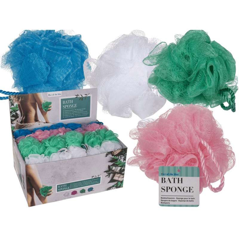 Esponja de baño de nylon, 4 colores surtidos - Esponja de baño a precios de mayorista