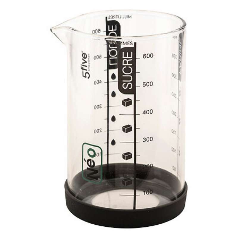 verre doseur verre 0,6l neo 2, transparent - verre mesureur à prix grossiste