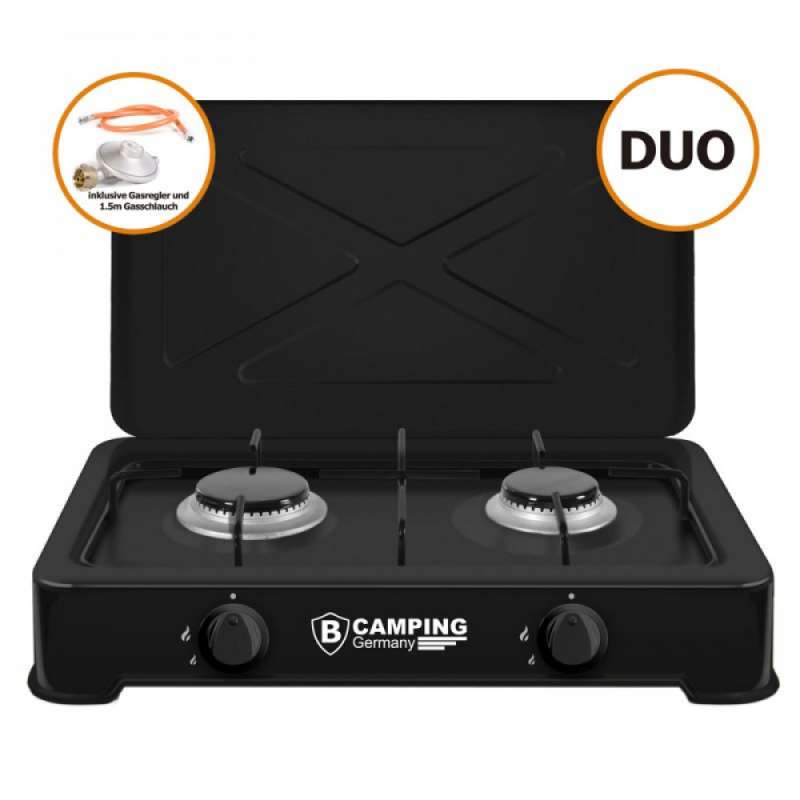 Cuisinière à gaz 2 feux DUO avec tuyau de raccor - réchaud à prix de gros