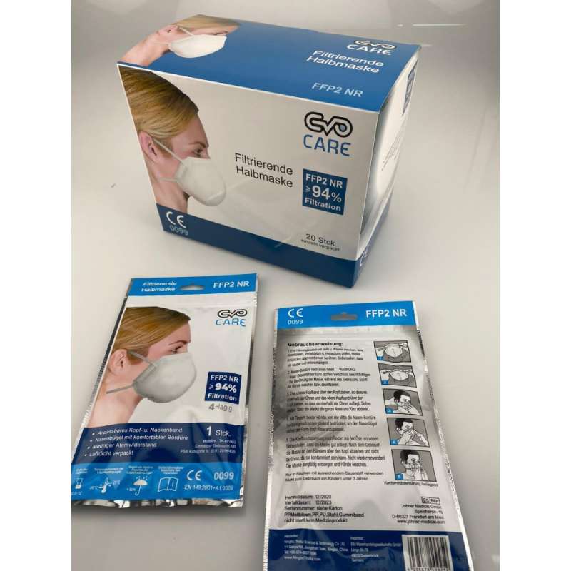 Máscara descartável FFP2 com proteção colorida - mascarilha FFP2 a preço grossista