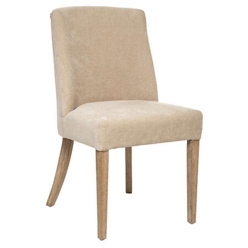 Sedia in faggio beige con seduta in lino a prezzi all'ingrosso - sedia da pranzo a prezzi all'ingrosso