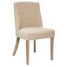 Silla de haya beige con asiento de lino - silla de comedor a precios de mayorista