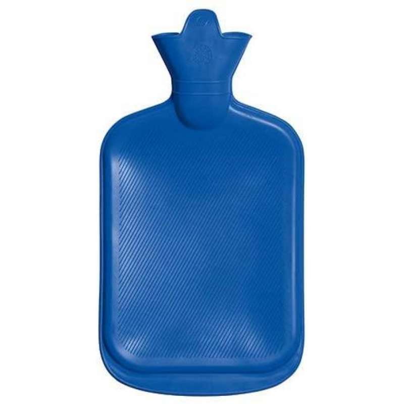 Bottiglia per acqua calda in gomma blu da 2 l - bottiglia termica a prezzi all'ingrosso