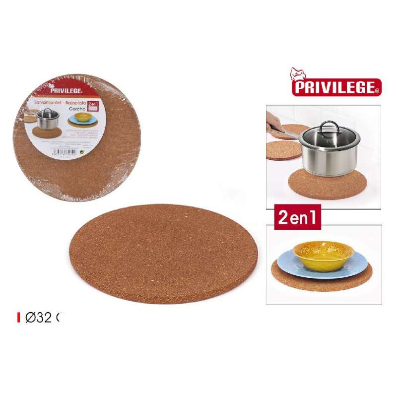 Topfuntersetzer aus Holz und Bambus 32cm - Untersetzer zu Großhandelspreisen