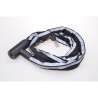 Cadena antirrobo textil reflectante negro/plata - Candado de bicicleta a precios de mayorista