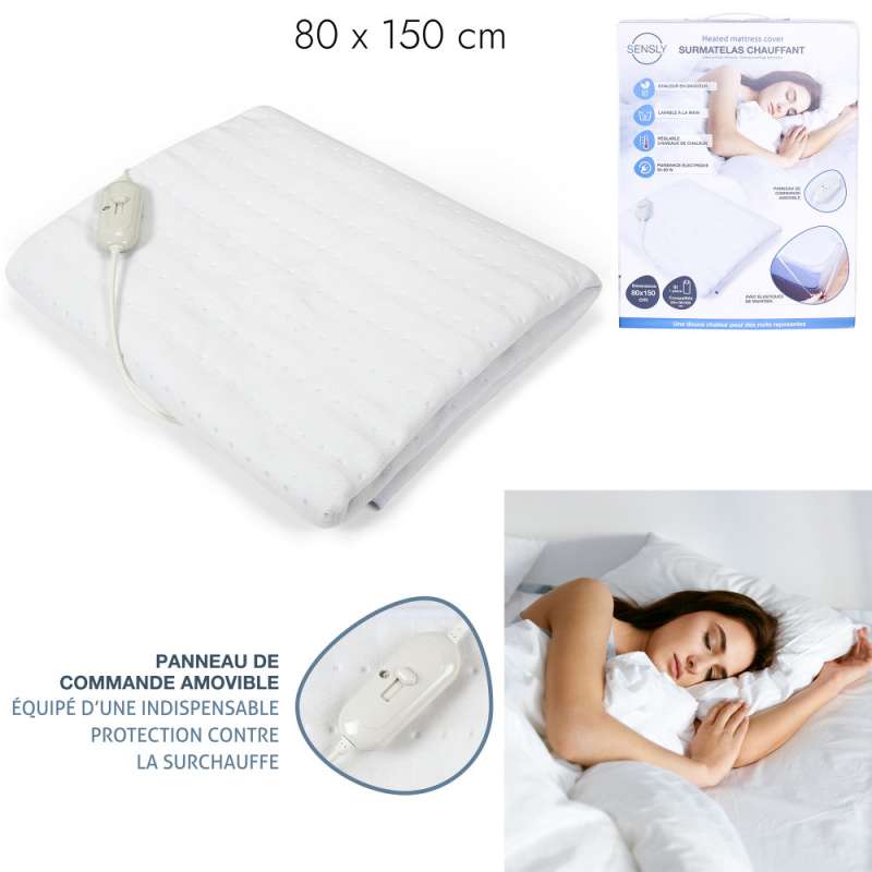 surmatelas chauffant 150x80cm - couverture chauffante à prix grossiste