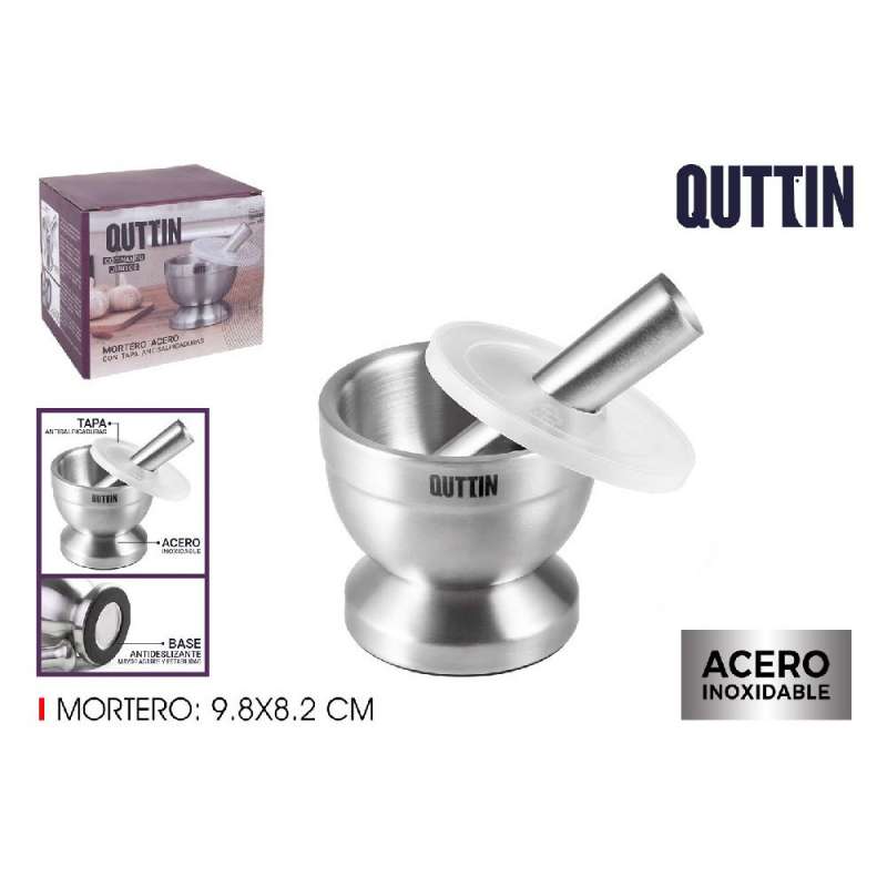 mortier en acier 9.8x8.2cm quttin à prix grossiste - mortier à prix de gros