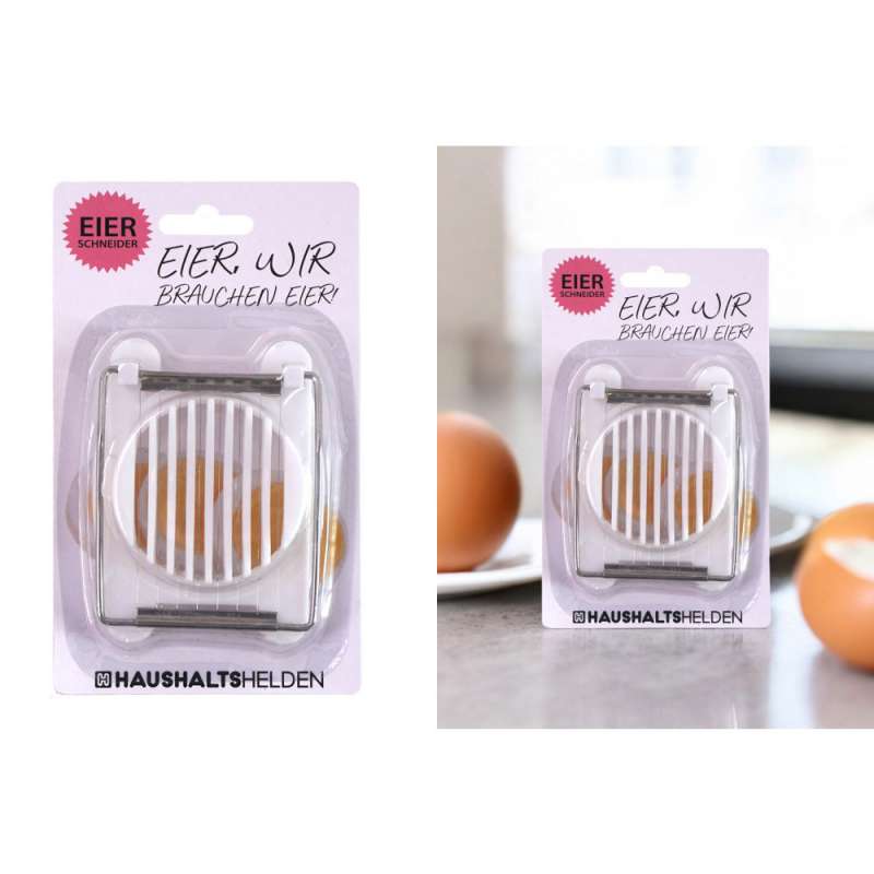 Hvid æggebæger i plast og metal til engrospris - ægge slicer til engrospris