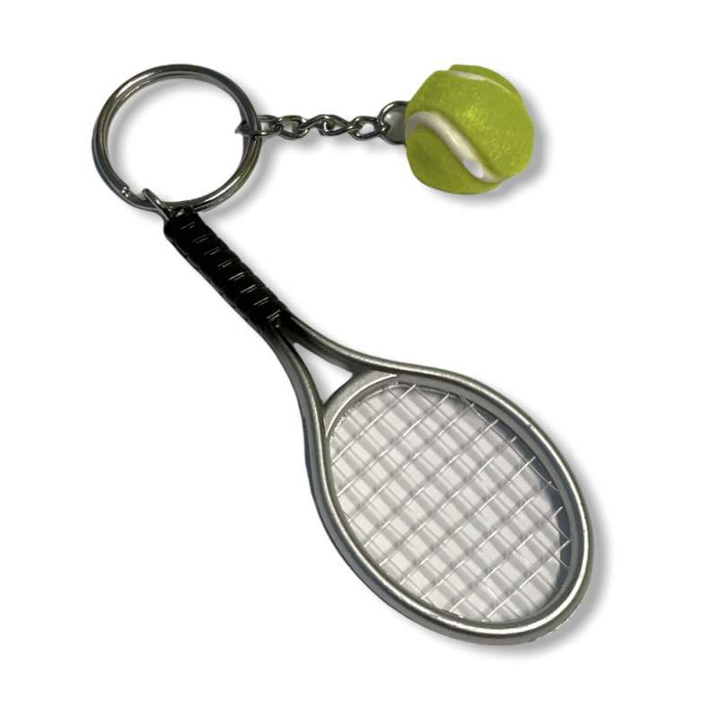 Portachiavi con racchetta da tennis e pallina - portachiavi tennis a prezzi all'ingrosso