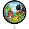 Pirates des îles, Assiette en carton pirate 8 pcs - assiette en carton à prix de gros
