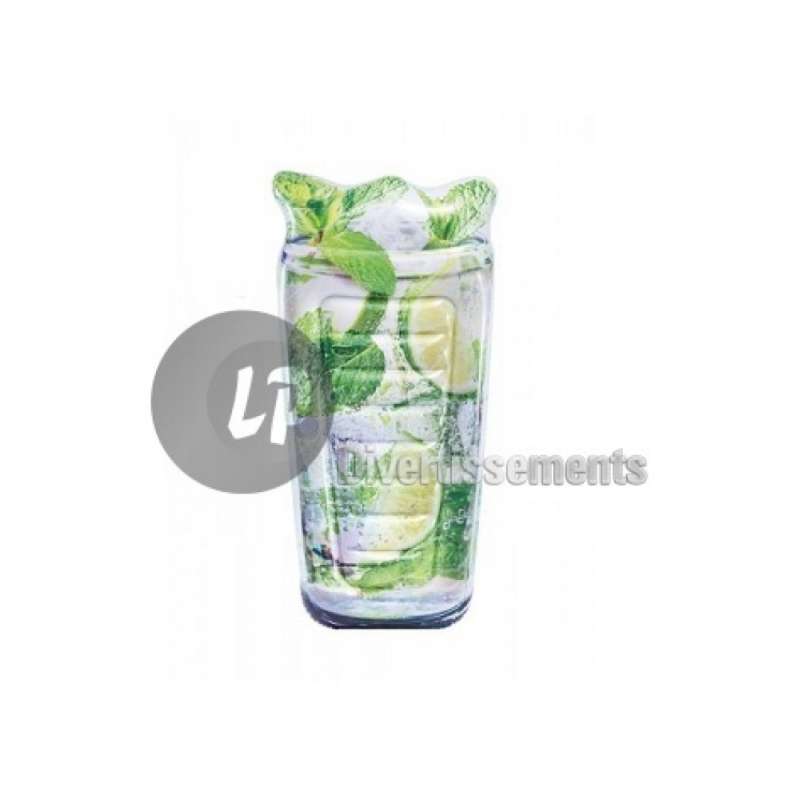 Colchoneta hinchable de vinilo con motivos tropicales - Colchón y bote inflable a precios de mayorista