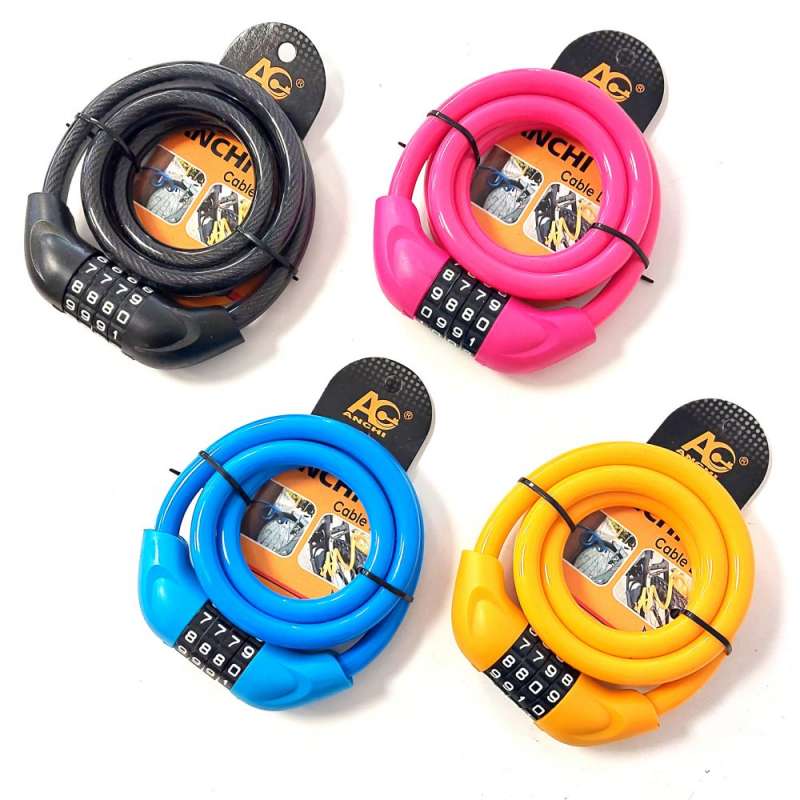 Stærk sikringslås til cykel med kode - Cykellås til engrospris