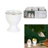 Huevera de porcelana con borde dorado - Huevo cocido a precios de mayorista