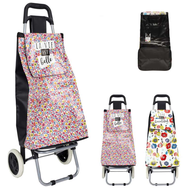 Carrinho de compras Liberty de 2 rodas em metal - Carrinho de compras a preço grossista