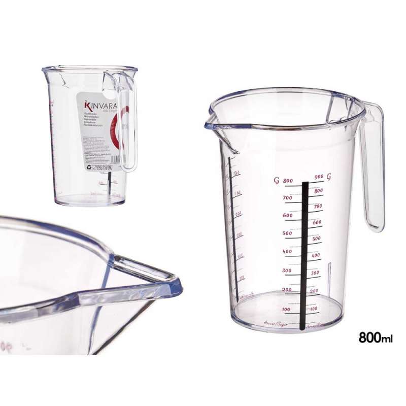 pichet doseur transparent 800ml à prix grossiste - pichet mesureur à prix de gros