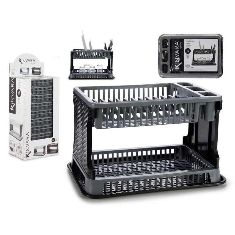 Rotan grijs plastic afdruiprek - afvoerplaat tegen groothandelsprijzen