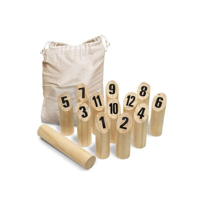 Finnisches Kegelspiel aus FSC-Holz 12 Teile - Kegel zu Großhandelspreisen