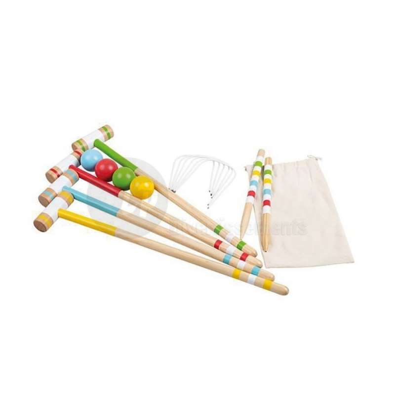 jeu de croquet en bois FSC 20pcs à prix grossiste - jeu de croquet à prix de gros