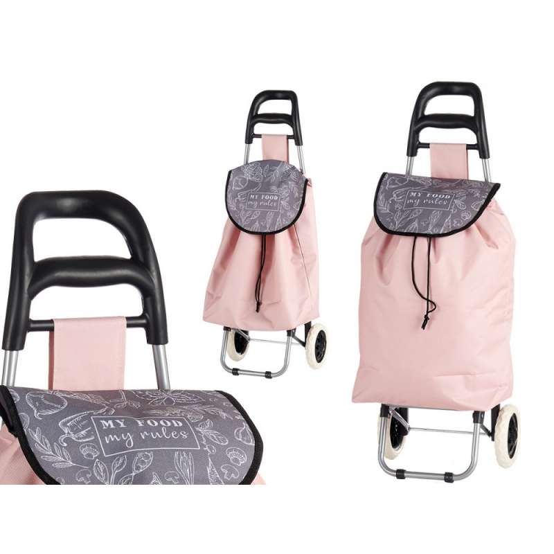 Einkaufswagen aus Kunststoff grau rosa - Einkaufswagen zu Großhandelspreisen