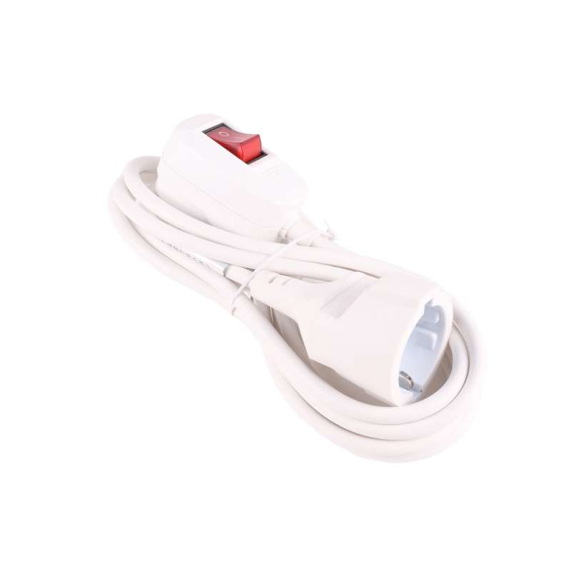 Rallonge terre 3 x 1 interrupteur 3 m - rallonge électrique à prix de gros