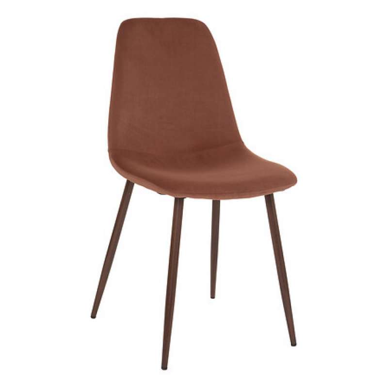chaise en velours roka terra / noy, ambre - chaise de salle à manger à prix de gros