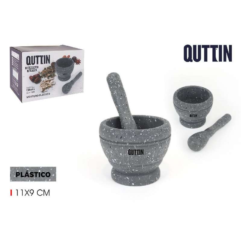 mortier avec maillet en plastique 11x9cm quttin à prix grossiste - mortier à prix de gros
