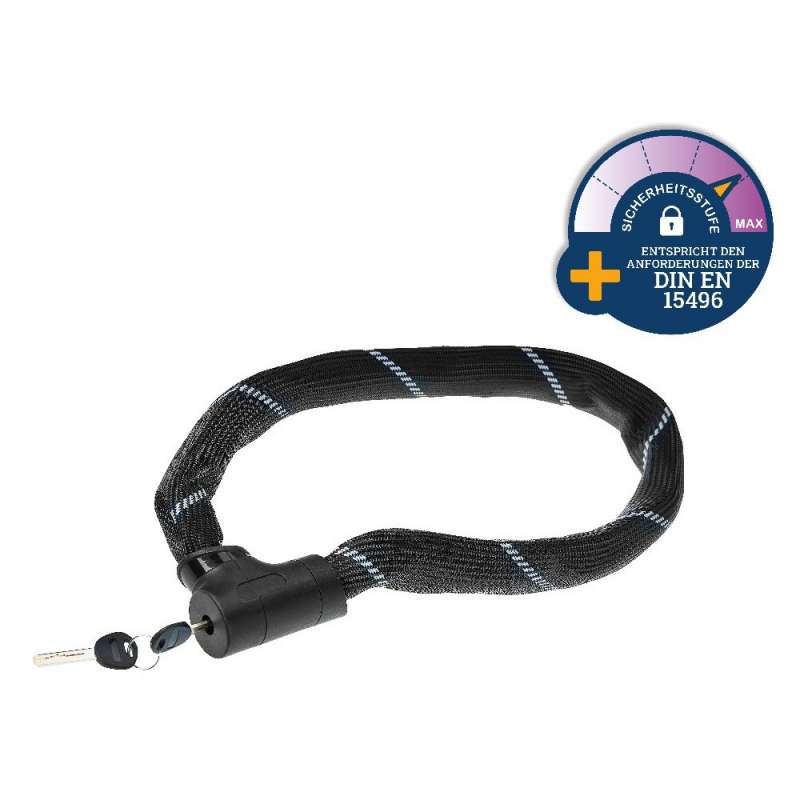 Sølvfarvet kædelås i stål - Cykellås til engrospris