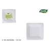 lot de 100 assiette carton carré l/soja 18c - assiette en carton à prix grossiste