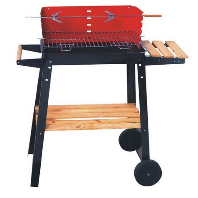 Barbecue rectangulaire au charbon de bois 85x33x80 à prix grossiste - Barbecue à prix de gros
