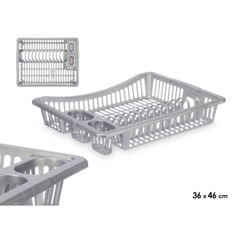 Scolapiatti in plastiquea argento - scolapasta a prezzi all'ingrosso