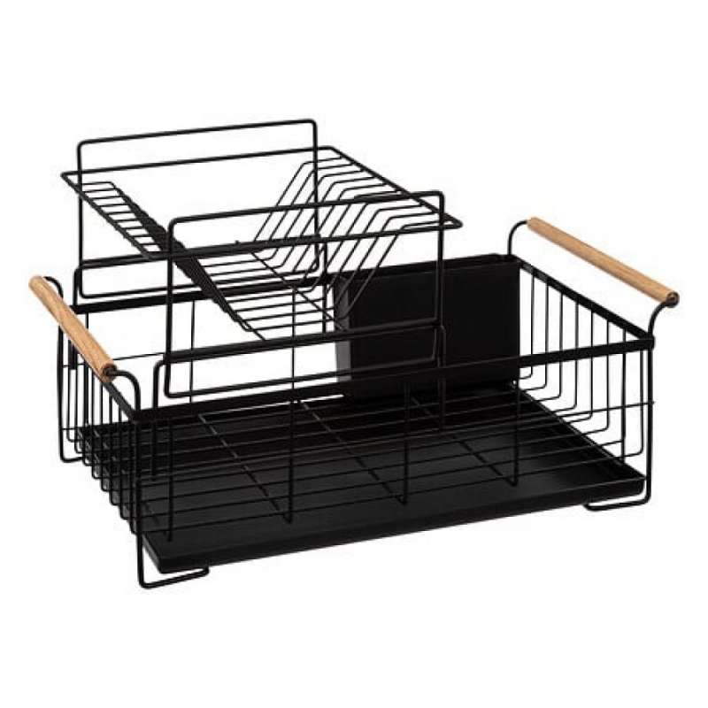 Escurridor negro de acero para 9 platos a precios de mayorista - escurreplatos a precios de mayorista