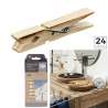 Pinzas de madera decorativas x24 - Pinza de ropa a precios de mayorista