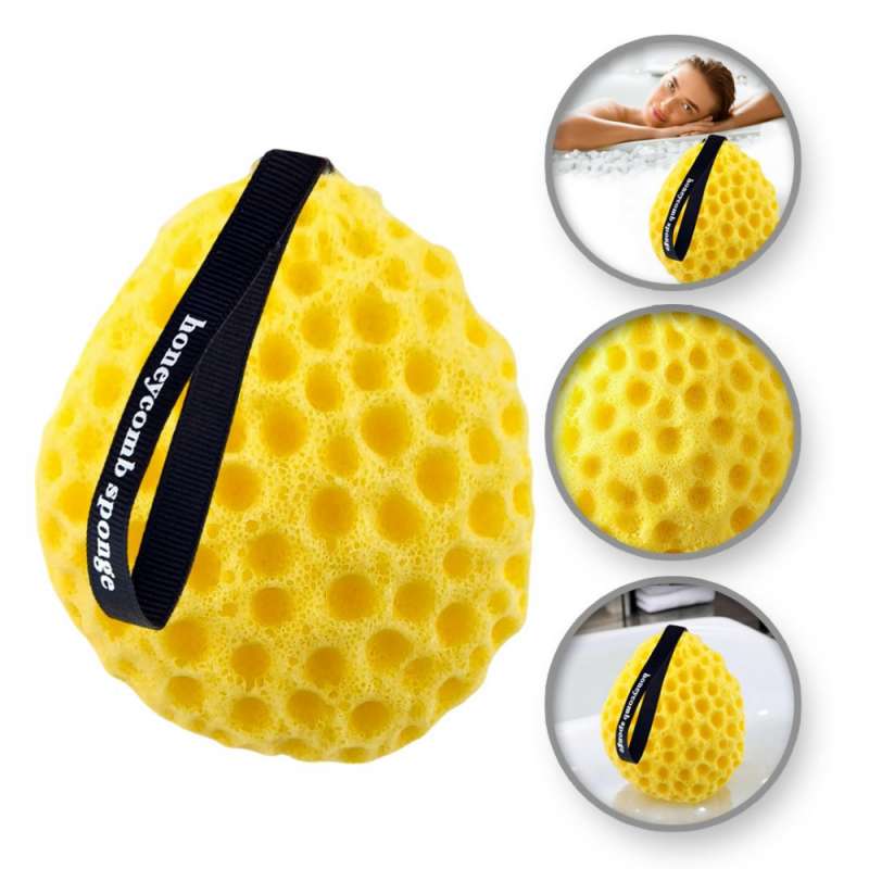 Esponja de banho macia em forma de favo de mel - Flor de chuveiro a preço grossista