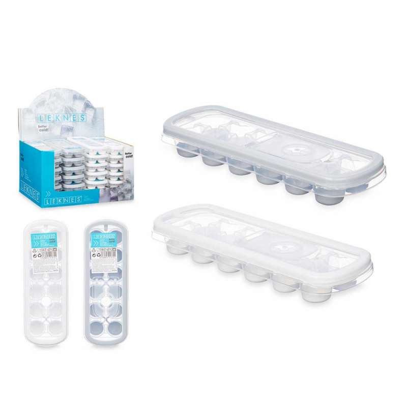 Vaschetta per cubetti di ghiaccio a 12 scomparti in silicone bianco - vassoio per ghiaccio a prezzi all'ingrosso