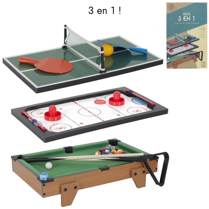 table de jeu 3en1 - billard à prix de gros
