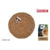 Base de apoio redonda em bambu natural - suporte para pratos a preço grossista
