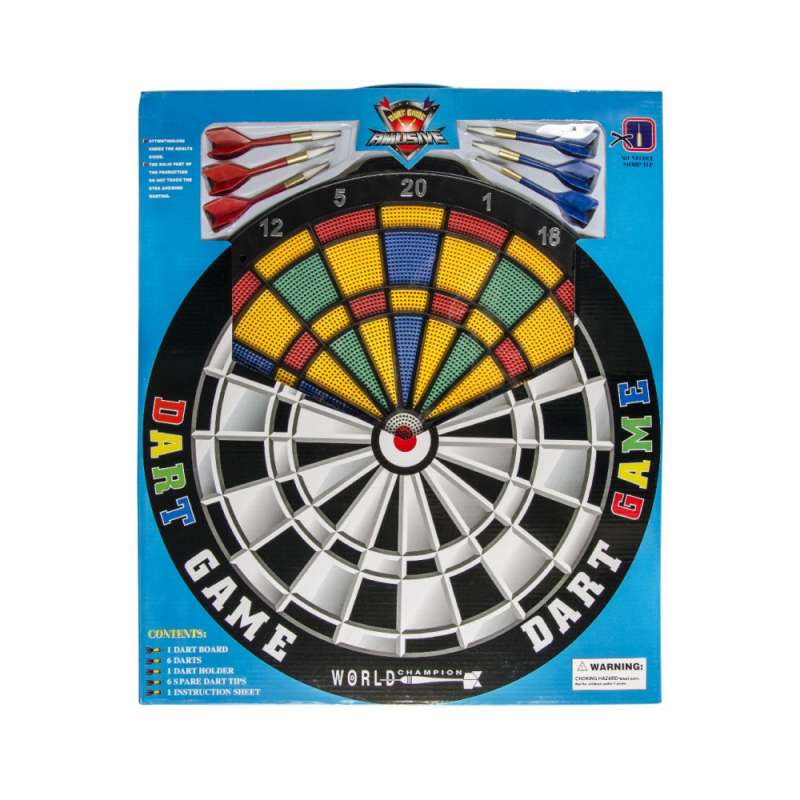 Dartspel met 6 gekleurde darts - Dartset tegen groothandelsprijzen