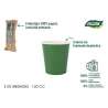 lot de 20 gobelets en carton vert pin 120ccm algon - gobelet à usage unique à prix grossiste