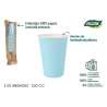 Lote de 20 vasos de cartón azul bebé - vaso desechable a precios de mayorista