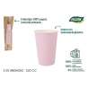 Lote de 20 vasos de cartón rosa bebé - vaso desechable a precios de mayorista