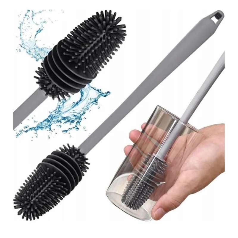 Siliconebørste til rengøring af sutteflasker til engrospris - opvaskebørste til engrospris