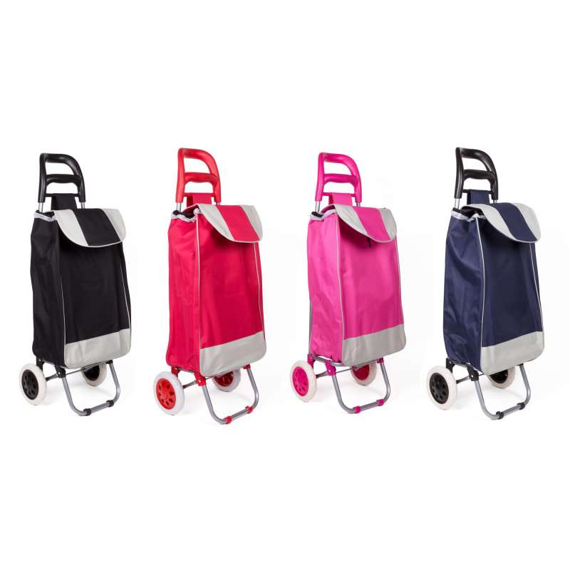 Chariot de courses 96 x 34 x 21 cm couleur fun - Chariot de course à prix grossiste
